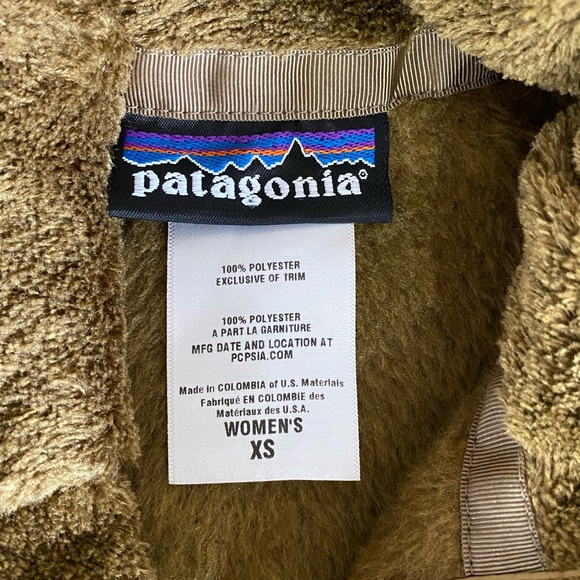 Patagonia Re-Tool Snap-T Pullover Deep-pile Fleece XS Brown Soft & Warm Like NEW - Picture 6 of 11